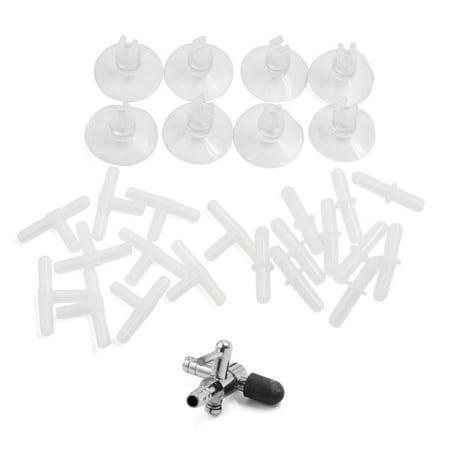 - Plastic Tube Connector Sucker Clip Metal Air Valve Aquarium Accessories 29 in 1
