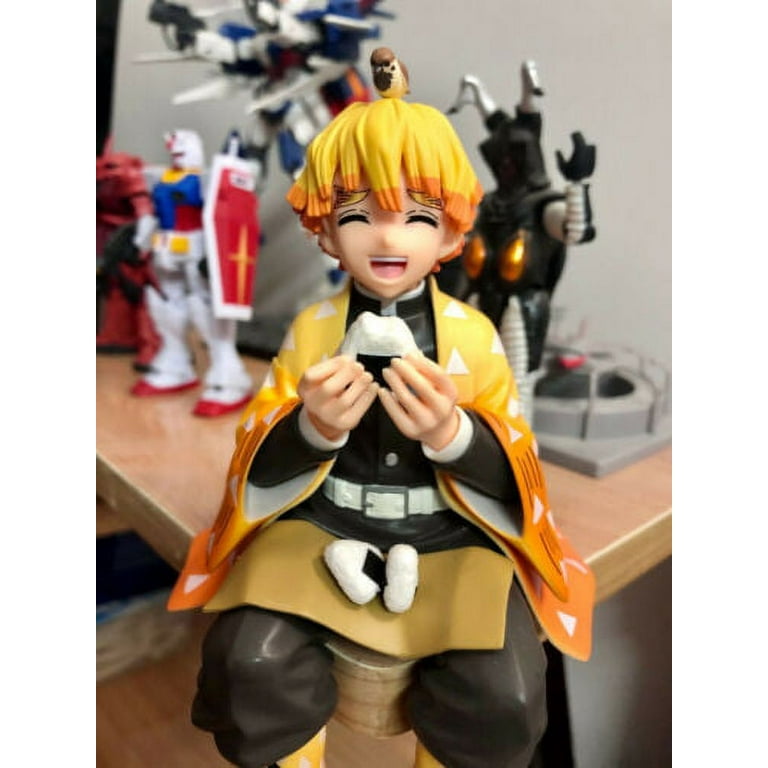 5.5'' Demon Slayer: Kimetsu no Yaiba Agatsuma Zenitsu Eat Rice Balls PVC  Figure 