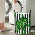 thumbnail image 5 of Rateoe Palm Greenery Pattern Round Laundry Hamper Basket, Tall Hamper Basket for Blanket Storage, Nursery Clothes Hamper for Laundry in Bedroom and College Dorm-Small, 5 of 6