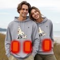 thumbnail image 1 of Sudadera con capucha de manga larga, informal, para exteriores y chaquetas, unisex, con calefacción, recargable por USB, sudadera térmica, lavable, para hombre y mujer, abrigo para mujer, 1 of 5