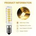 thumbnail image 3 of 5 Pack E14 LED Bulbs-3W Corn Bulbs-Incandescent Bulbs Equivalent 30W-3000K Warm White-Non-Dimmable [Energy Class A+], 3 of 5