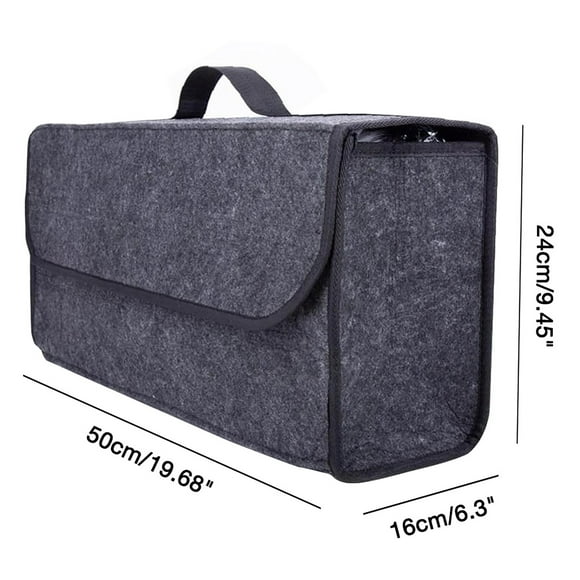 Grand Compartiment Antidérapant pour Bottes, Organisateur de Rangement pour Voiture, Sac de Rangement pour Coffre de Voiture, Boîte de Rangement en Feutre Doux, Accessoires