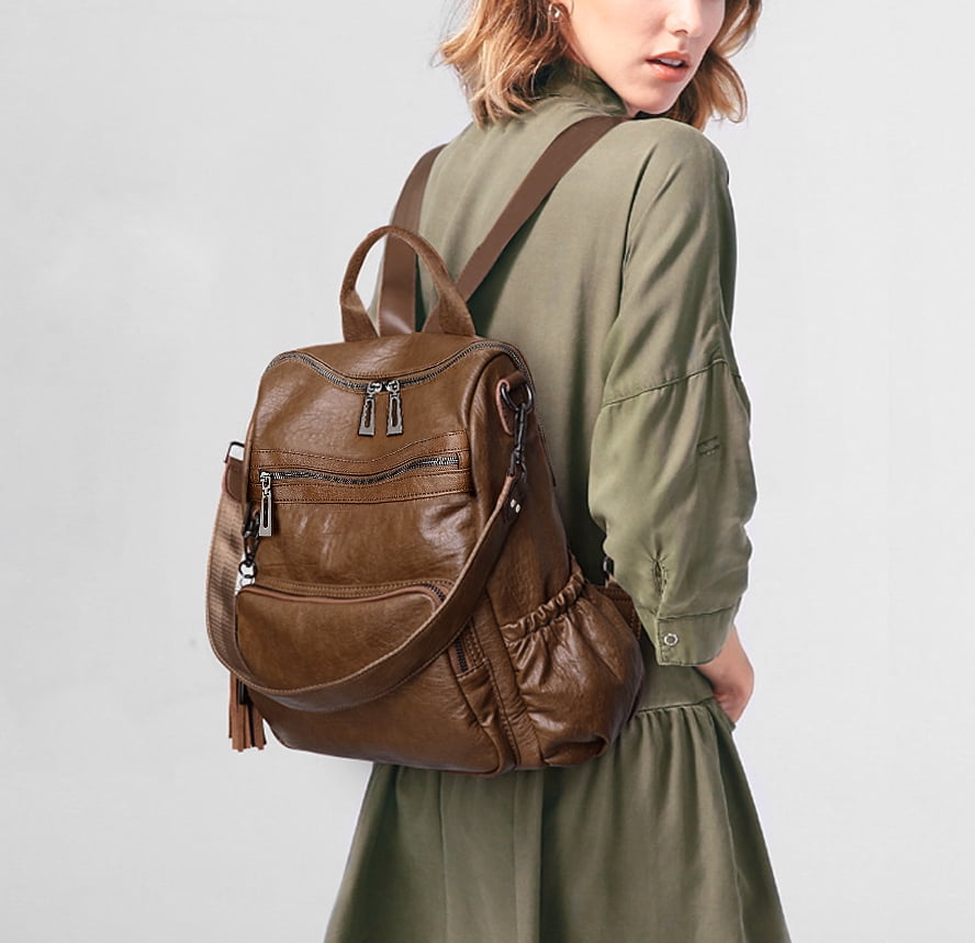 UTO Convertible Womens Travel Backpack Purse, PU Leather  display picture 2