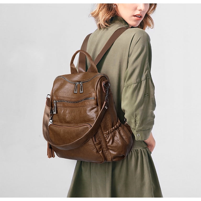 UTO Convertible Womens Travel Backpack Purse, PU Leather  display picture 1