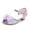 Purple, variant on Big Girls Sandals Girls Sandals Open Toe Flat Sandals for Girls Shiny Princess Party Shoes Size 1 (Beige,Big Kids 1)