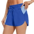 thumbnail image 3 of Dvprdro Womens Fast Drying Athletic Shorts Inseam Workout Running Shorts with Pockets Blue Sizes 2XL, 3 of 5