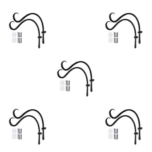 Bewildely 2pcs / set Decoración colgante resistente a la intemperie - Materiales para colgar en la pared de larga duración Maceta negra 12 Type2 NO2