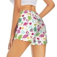 thumbnail image 3 of Haiem Cute Flamingo Women's 2 in 1 Running Shorts - Lightweight Athletic Workout Gym Yoga Breathable Sports Shorts Liner with Phone Pockets-X-Large, 3 of 9