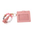 thumbnail image 1 of Silicone Bracelet Keychain Silicone Beads Keychain With Card Wallet Elastic Keychain For Women, 1 of 7