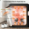 thumbnail image 5 of 2 Person Extra Large Sauna Tent, Caveen Portable Steam Sauna Box with 2 Steamers, 2 Folding Chair, Timer Remote Control, 74"H x 69"W x 32.5"D, 5 of 11