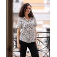 thumbnail image 3 of Camisa Zeagoo para mujer, hawaiana, suave y fresca, con estampado floral de verano, 3 of 5