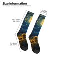 thumbnail image 2 of Balery Oil Starry Sky Sunflower Calcetines novedosos Calcetines deportivos Calcetines hasta la rodilla Calcetines de algodón Calcetines originales y geniales, 2 of 6