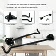 thumbnail image 2 of Window Eye Latch Switch Anti-rust Convenient Cabinet Hook Multi-functional Black Silent Catch Holder with Screws Gate Showcase Black 14inch, 2 of 6