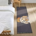 thumbnail image 3 of Yayeee Runner Rug for Bedroom 2'x6' Machine Washable Hallway Non Slip Mat, Yellow Halloween Dog, 3 of 8