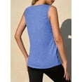 thumbnail image 4 of Women's Round Neck T-shirt Solid Color Casual Loose Vest Sleeveless Tops, 4 of 6