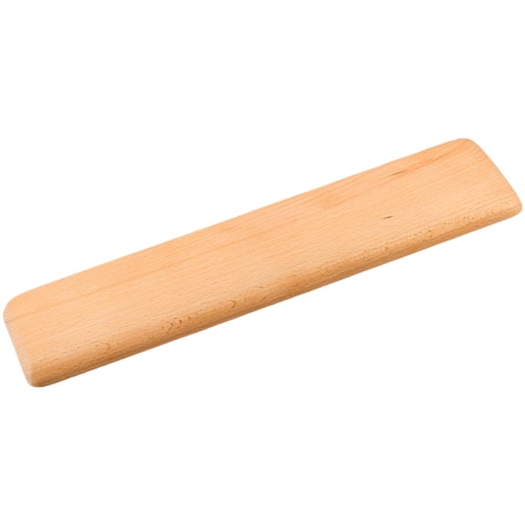 Beech Wood Keyboard Wrist Rest, 14.2 in Ergonomic Computer Wrist Cushion for 87-Key Mechanical Keyboards, All-Solid Anti-Slip Pad for Gaming, Home, and Office Use, Natural Grain and Smooth Finish