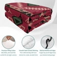 thumbnail image 4 of Quilts Twin Size Bedding Set, Red Western Lightweight Quilted Comforter, Southwestern Geometric Ethnic Art Soft Reversible Bedspread Coverlet with Pillow Covers for All Season, 68" x 86", 4 of 9