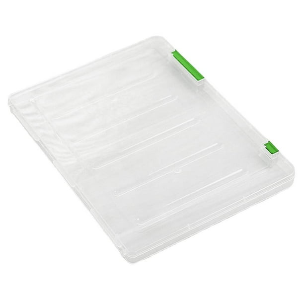 Estuche transparente con clip para almacenamiento de archivos de Carpeta con soporte A4 para estudiantes 30.5x22.5x2cm Verde kusrkot Estuche de almacenamiento de archivos