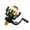 Yellow, variant on Front Unloading Spinning Reel 5.2:1 3BB Interchangeable Rocker 2000 Type for Fishing with 40m Line
