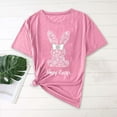 thumbnail image 2 of Womens Easter Tops 2025 Summer Casual Pullover Printed T-Shirt with Round Neck and Short Sleeves, 2 of 4