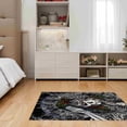 thumbnail image 1 of LaModaHome Non-Slip Rug Skull Rug: Evil Pirate Design Washable Mat Child Stain Resistant Living Room Kitchen Carpet - Size: 4,6X6,6ft(140X200cm), 1 of 4