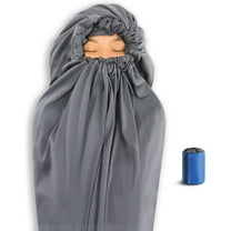 Litume Mummy Sleeping Bag Liner, Gray