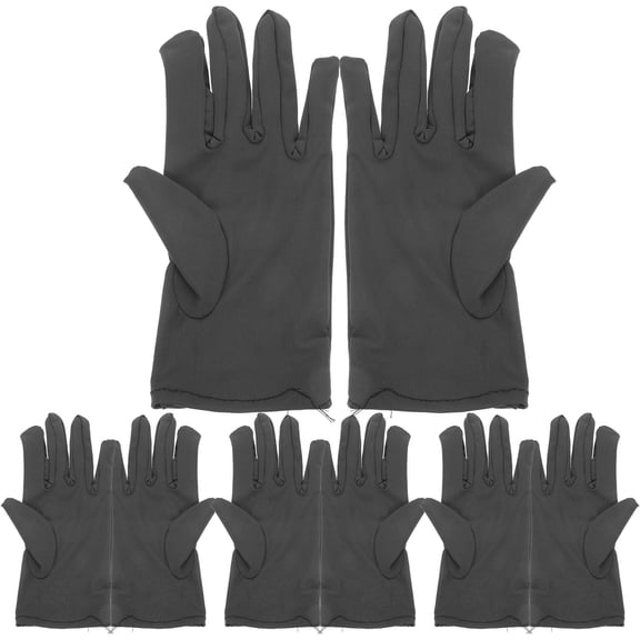 SEWCHICS 5Pairs Grey Gardening Gloves Wear Resistant Work Gloves for Garden Weeding Planting and Outdoor Use