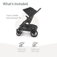 thumbnail image 2 of UPPAbaby Cruz V2 Stroller/Full-Featured Stroller with Travel System Capabilities/Toddler Seat, Bumper Bar, Bug Shield, Rain Shield Included/Jake (Charcoal/Carbon Frame/Black Leather), 2 of 5