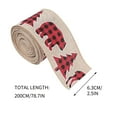 thumbnail image 2 of HBBKVI 2.5" Christmas Burlap Ribbon, Gnomes Santa Reindeer Pattern Ribbon, Gift Wrapping Ribbons, 6.6 feet, 2 of 3