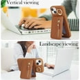 thumbnail image 4 of iPhone 13 case with Card Holder, iPhone 13 Phone Case Wallet for Women magsafe Compatible Wallet Detachable 2-in-1 for Men-Brown, 4 of 13
