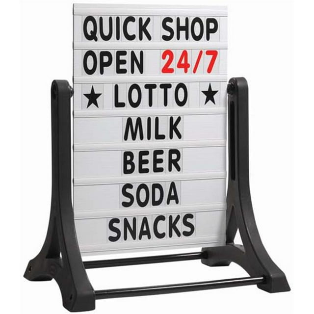 AARCO Products ROC-3 le Panneau de Trottoir à double Face avec un Panneau à Lettres Interchangeable