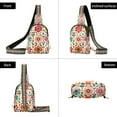 thumbnail image 7 of FORMRS Womens Crossbody Sling Bag Travel Daypack Shoulder Chest Backpack, Colorful Flowers, 7 of 7
