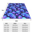 thumbnail image 3 of Bingfone Skull flower star sky Print Flannel Fleece Blanket Throw Blanket for Bed,Sofa,Couch,Travel,Camping(80"x60" ), 3 of 8