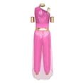 thumbnail image 4 of vastwit Costume de Princesse Arabe pour Femmes, Combinaison Ornée de Gemmes, Robe de Danse du Ventre, Rose Vif TG, 4 of 4
