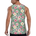 thumbnail image 3 of Easygdp Rose Flowers Men's Tank Top, Sleeveless Muscle T Shirts, Breathable, Quick-Dry, Loose for Gym, Running, Fitness - Small, 3 of 9