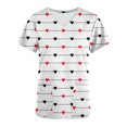 thumbnail image 4 of TIMIFIS Blouse Noire pour Femmes, Manches Courtes, Col en V, Imprimée, Décontractée, avec Poches-Noir, 4 of 5