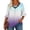 02# Sky Blue, variant on Women's Loose Fit Ombre V-Neck Blouse with Pockets Flutter Sleeve Tunic Top Summer Casual Flowy Solid Boho Beach Shirt XL-5XL