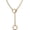 Gold, variant on Slip Chain Necklace, Cuban Adjustable Y Necklace with O Ring Titanium Steel Chokers for Women Men Punk Gothic Jewelry Black 31.5 Inches