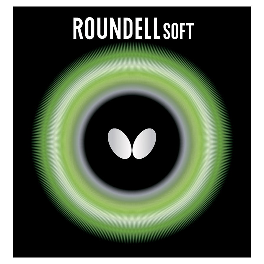 Butterfly Roundell Soft Table Tennis Rubber, 2.1 mm, Black