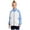 Blue, variant on Boys Girls Coral Velvet Stand Collar Zip-Up Jacket with Contrast Trim and Side Pockets Winter Warm Coat Blue 7-8