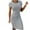 White-05, variant on STETMN Ladies Maxi Dress Casual Short Sleeve Crew Neck Striped Long Color Block Maxi Dress