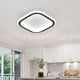 thumbnail image 5 of Lámpara de techo minimalista, lámpara colgante, lámpara LED, decoración artística. Cuadrado blanco negro, 5 of 7