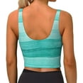 thumbnail image 2 of Yiaed Teal Turquoise Print Ladies Waistcoat Women Sports Vest Vest Sports Women Sports Top Yoga Vest for women-Small, 2 of 8