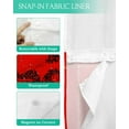 thumbnail image 3 of No Hook Shower Curtain with Snap in Liner, Chinese New Year Auspicious Totem Red Dragon Hotel Shower Curtains for Bathroom, Washable Shower Curtain Liner Set with Mesh Top Window, 48"x72", 3 of 6