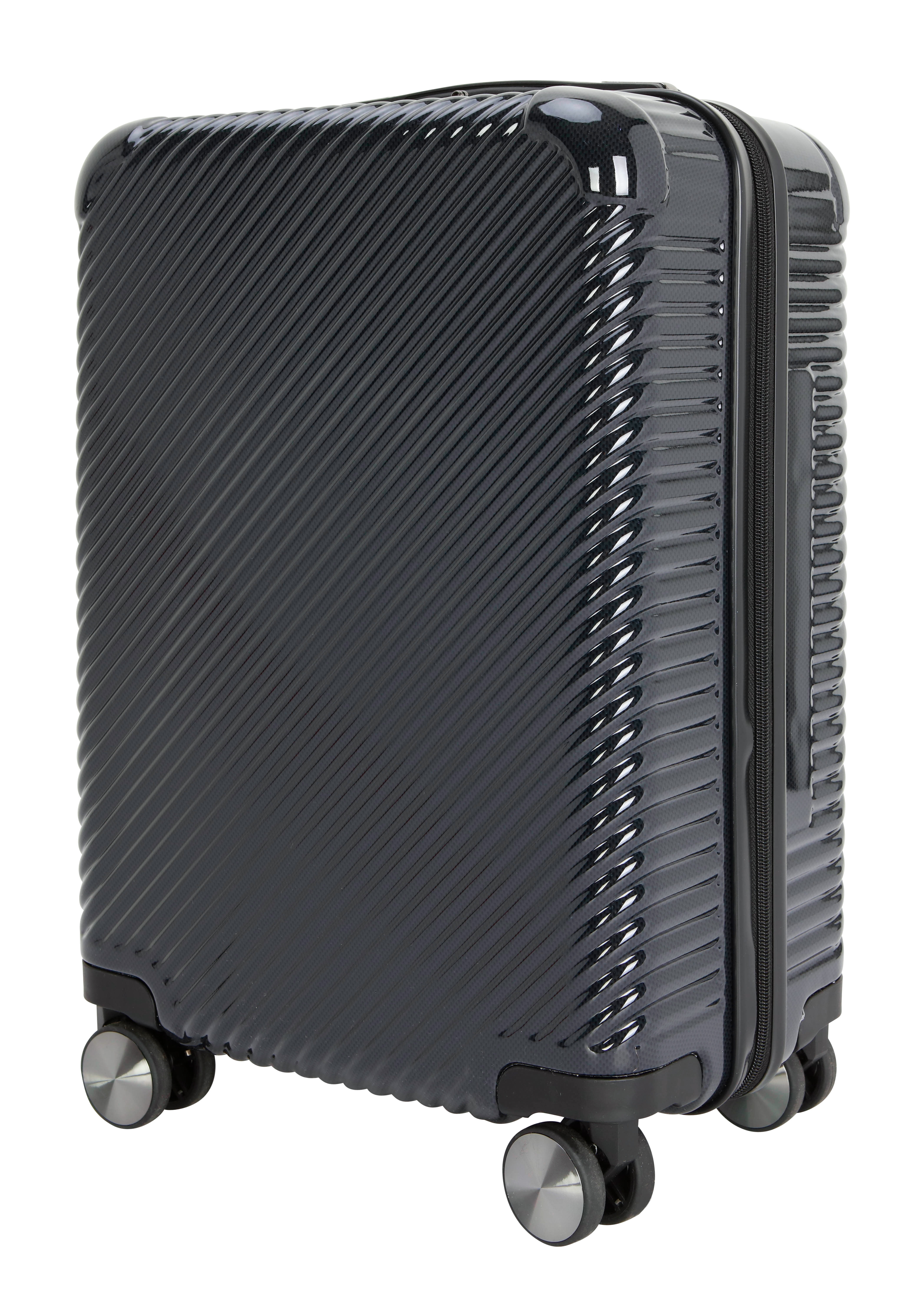 Ecotech Veer 20-inch Hardside Travel ABS Carry-on Luggage, Obsidian Black, All Ages