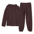 thumbnail image 4 of Chbgutlmr Pyjama pour Femmes Ensemble Hiver Épais en Molleton Chaud Veste à Fermeture Éclair Ample Confortable Pantalon de Pyjama Tenue d'Intérieur Ensemble 2 Pcs, 4 of 6