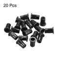 thumbnail image 4 of Unique Bargains M5 Écrous à Rivet, Filetage Demi Hexagonal Acier au Carbone Zingué Tête Plate Écrou Fileté Noir 20 Pcs, 4 of 6