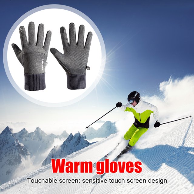 Guantes de bicicleta antideslizantes para deportes al aire libre correr motocicleta esquí (gris cáñamo)