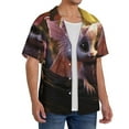 thumbnail image 2 of Kdxio Men's Hawaiian Shirt for Men Short Sleeve Shirt Adorable Fluffy Bat Summer Casual Holiday Beach Button Down T-Shirts, 2 of 5