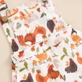 thumbnail image 5 of Toddler Baby Boy Girl Western Clothes Summer Overall Suspender Shorts Jumpsuit Cow/Chicken Print Romper Kids Farm Outfit, 5 of 7